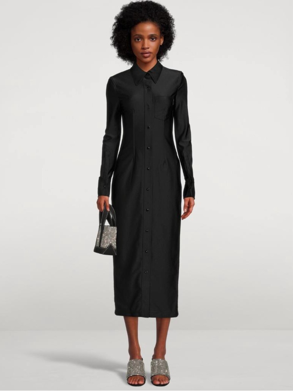 Alexander Wang fitted shirt dress in active stretch - Picture 8 of 8